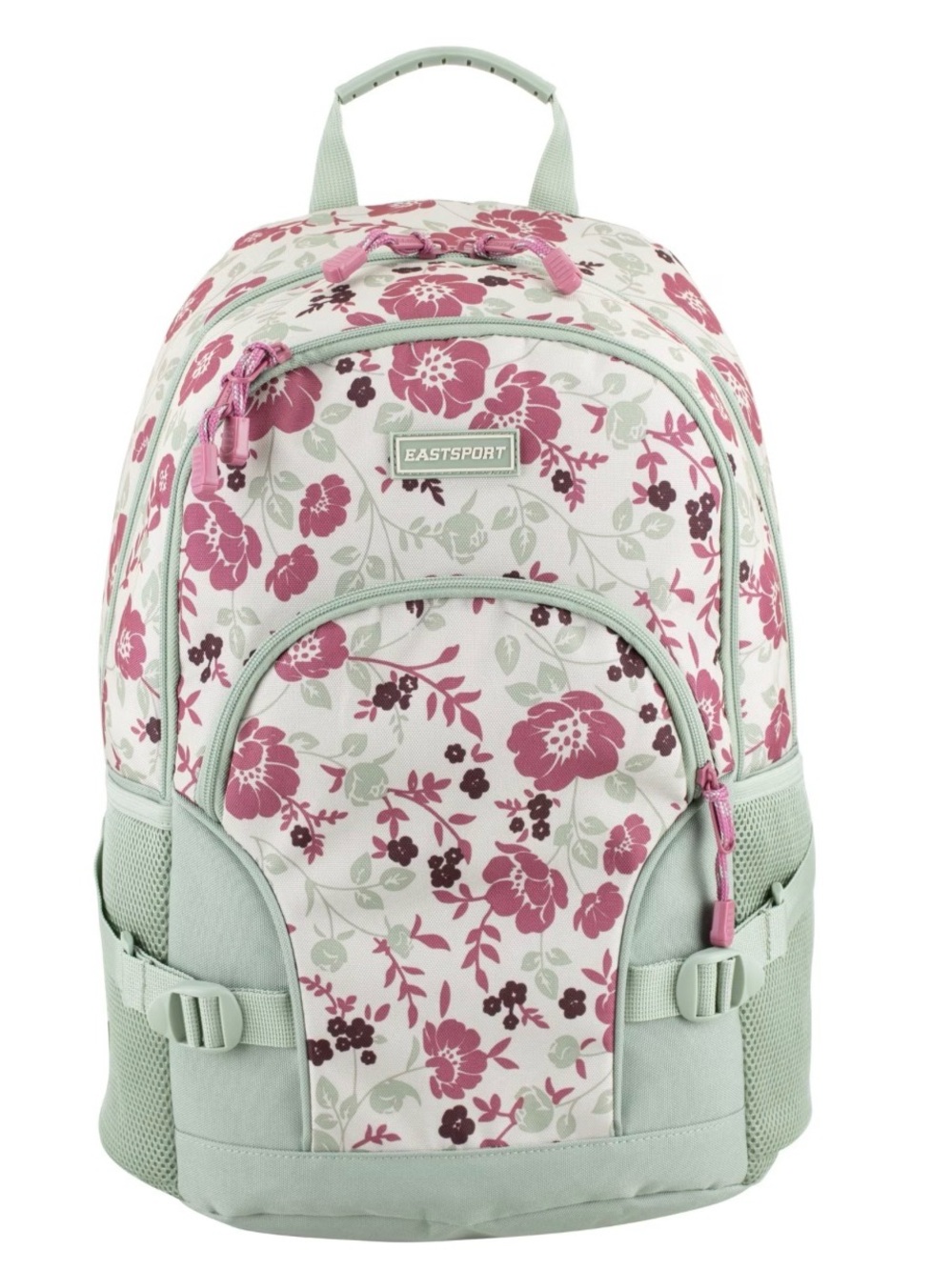 Eastsport Mint Floral Women's Backpack with Pink Accents